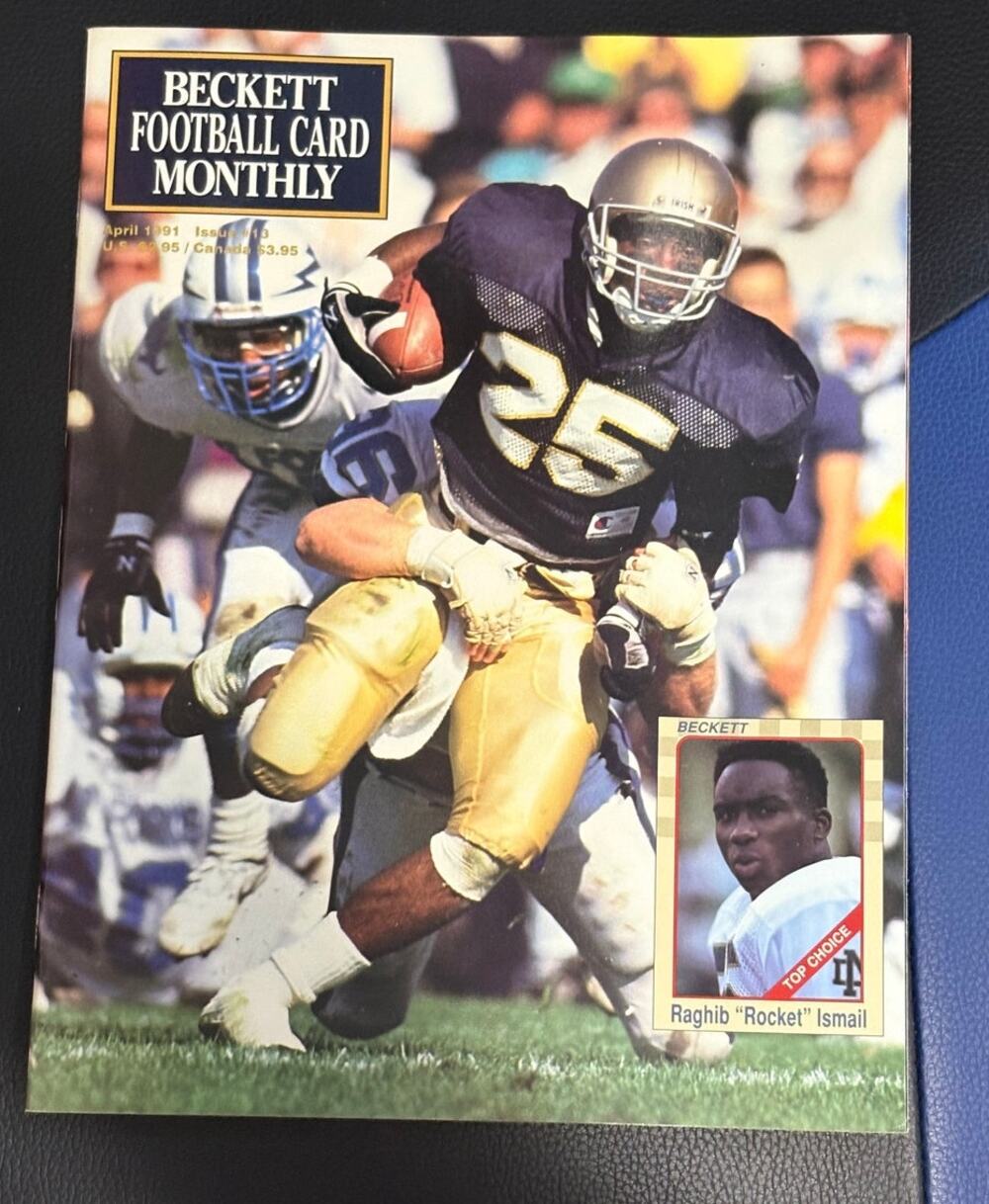 1991 Beckett Football Card Magazine Price Guide #13 Raghib Ismail / Ronnie Lot
